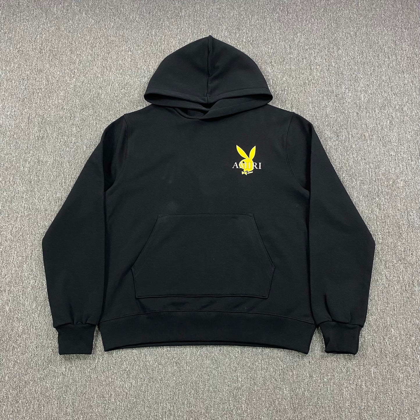 Sweat à capuche AMIRI PLAYBOY noir et jaune