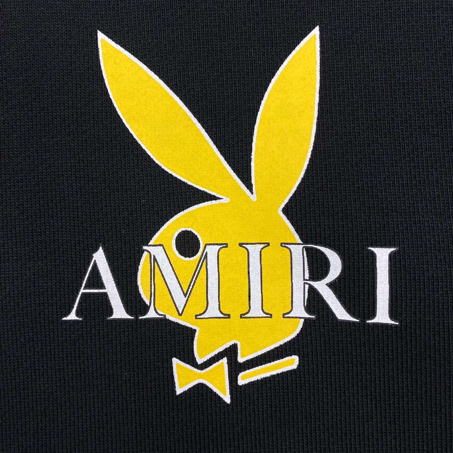 Sweat à capuche AMIRI PLAYBOY noir et jaune