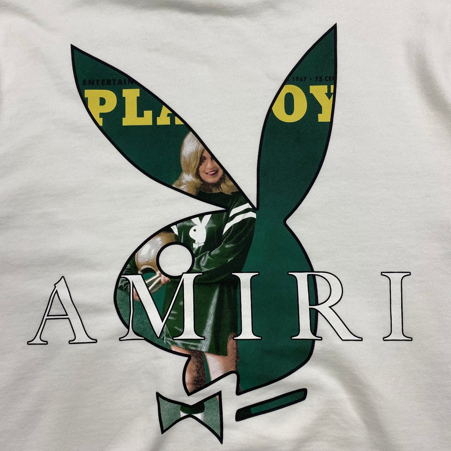 Sweat à capuche AMIRI PLAYBOY blanc et vert