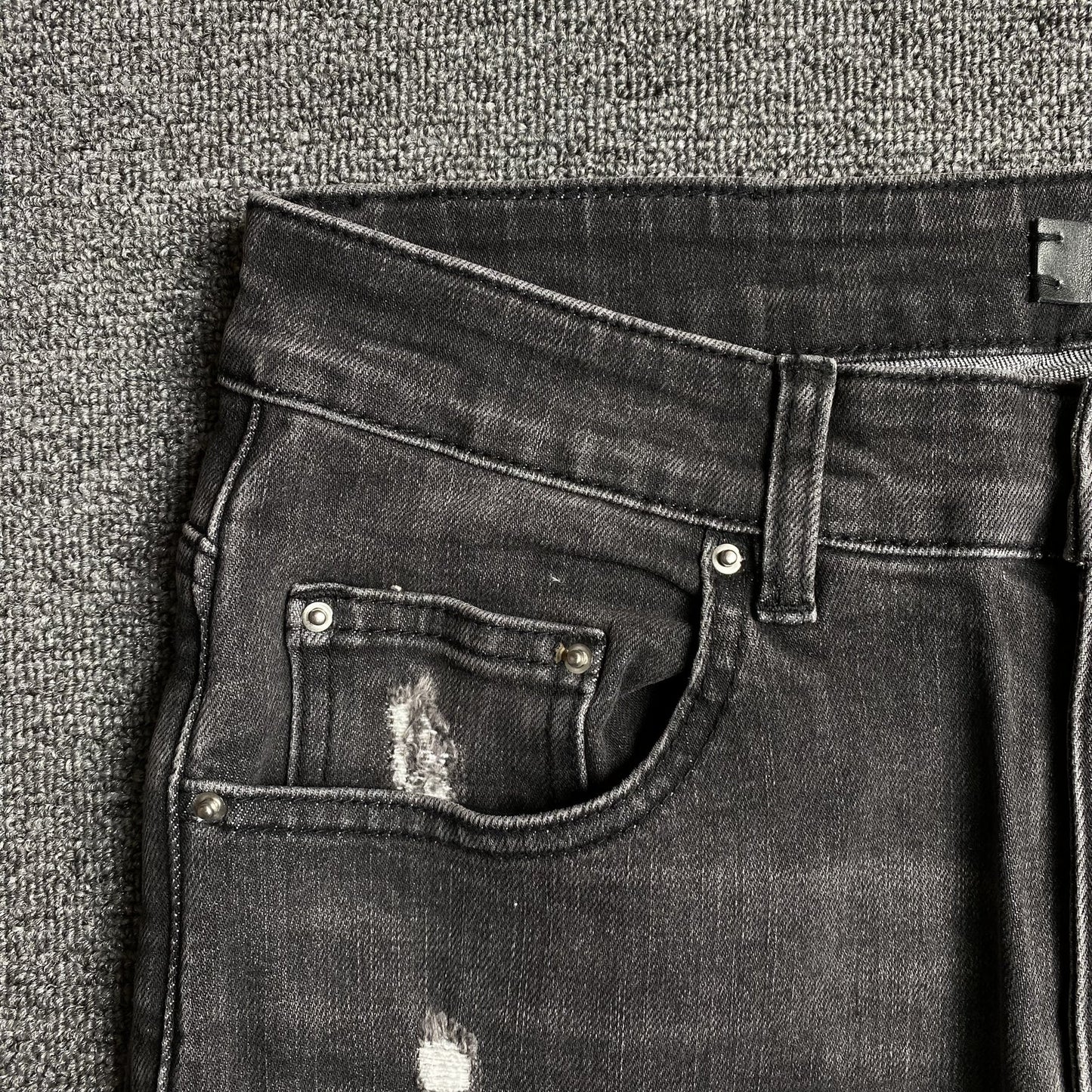 JEAN NOIR AMIRI SLASH SLIM