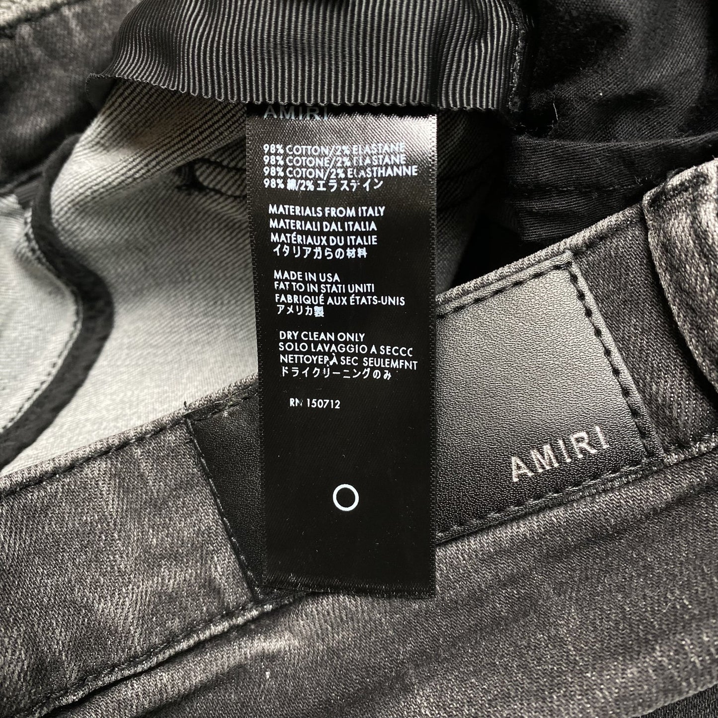 JEAN NOIR AMIRI SLASH SLIM