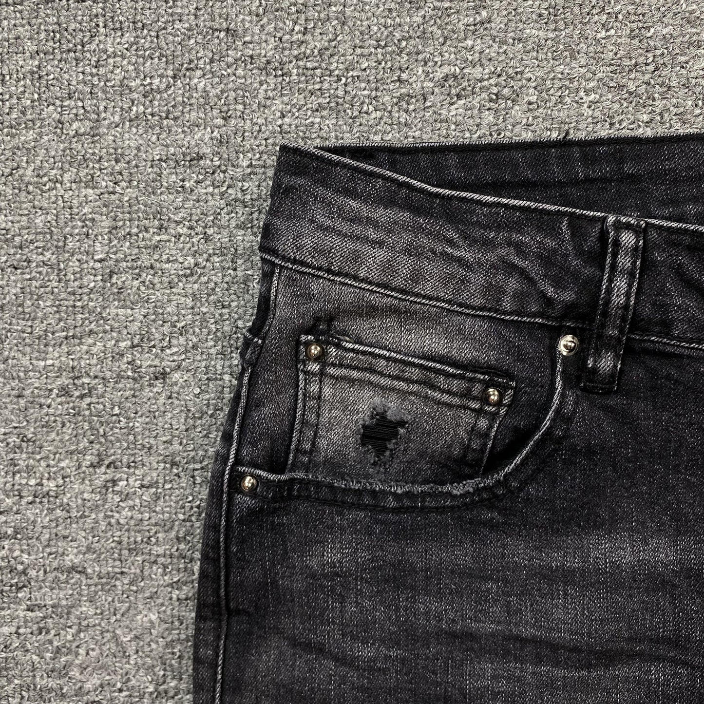 JEAN NOIR AMIRI VARSITY