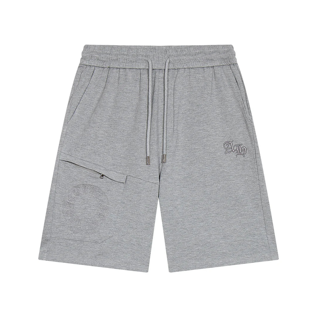 SHORT GRIS AVEC LOGO FER À CHEVAL CHROME HEARTS