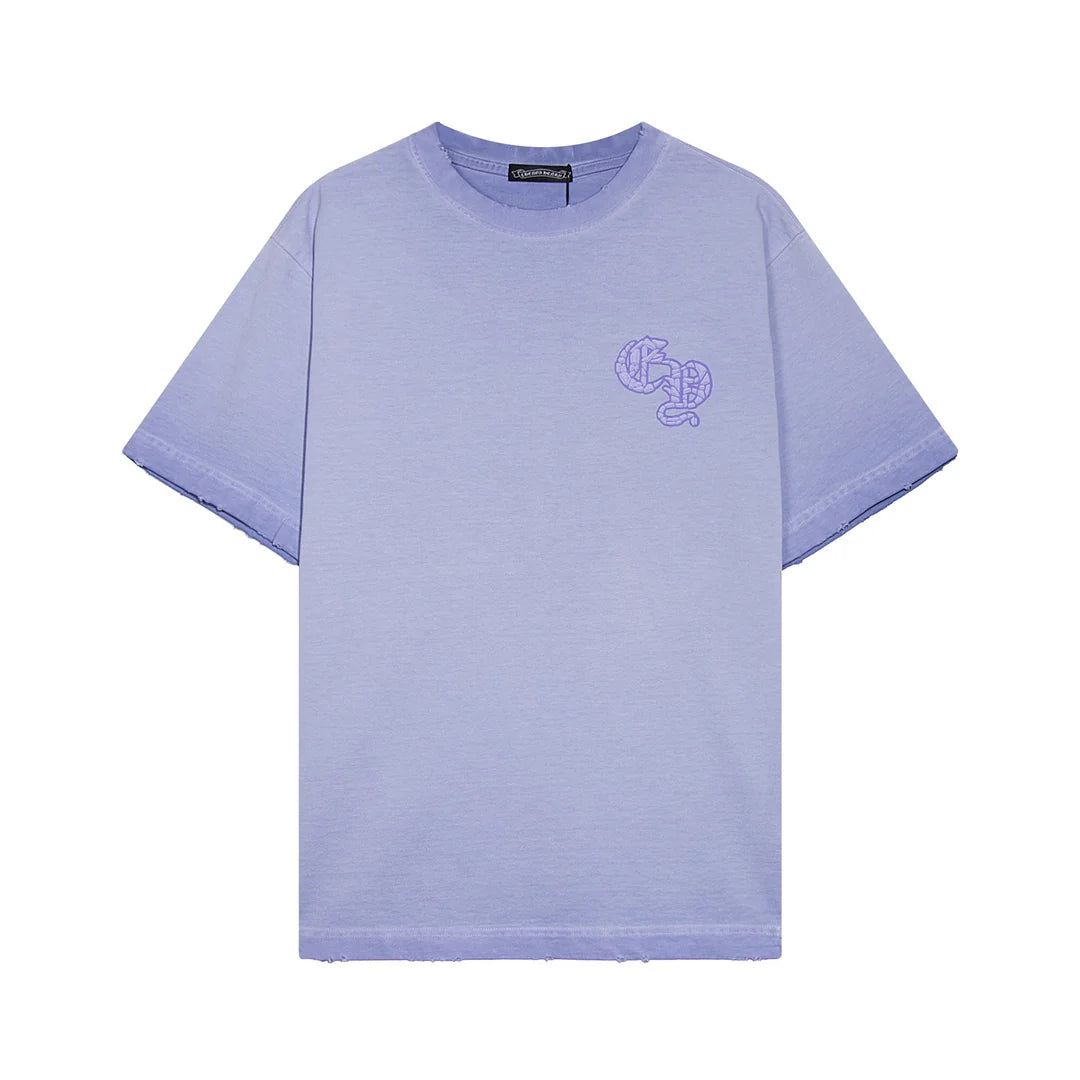 T-SHIRT AVEC LOGO FER À CHEVAL CHROME HEARTS BLEU CLAIR DÉLAVÉ