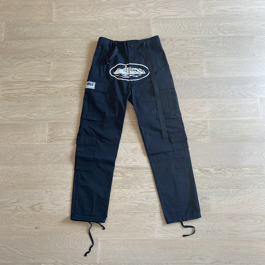 PANTALON CARGO CORTEIZ ALCATRAZ NOIR/BLANC