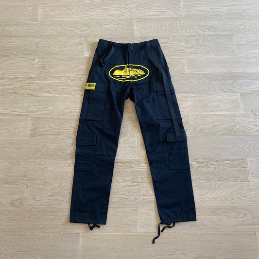 PANTALON CARGO CORTEIZ ALCATRAZ GUERRILAZ NOIR/JAUNE