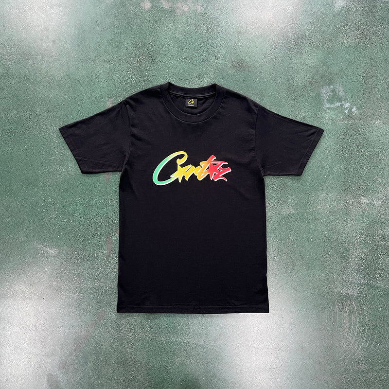 T-SHIRT CORTEIZ ALLSTARZ NOIR DÉGRADÉ RASTA