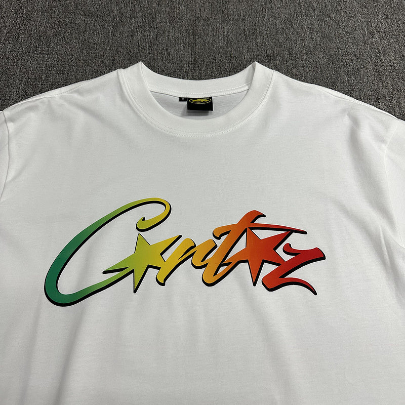T-SHIRT CORTEIZ ALLSTARZ BLANC DÉGRADÉ RASTA