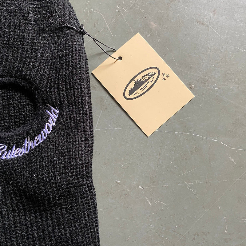 CAGOULE EN TRICOT CORTEIZ NOIR BLANC