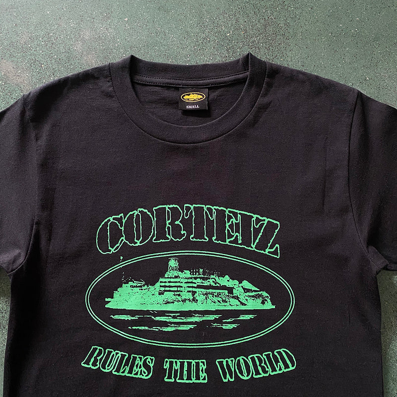 T-SHIRT CORTEIZ OG ALCATRAZ NOIR VERT