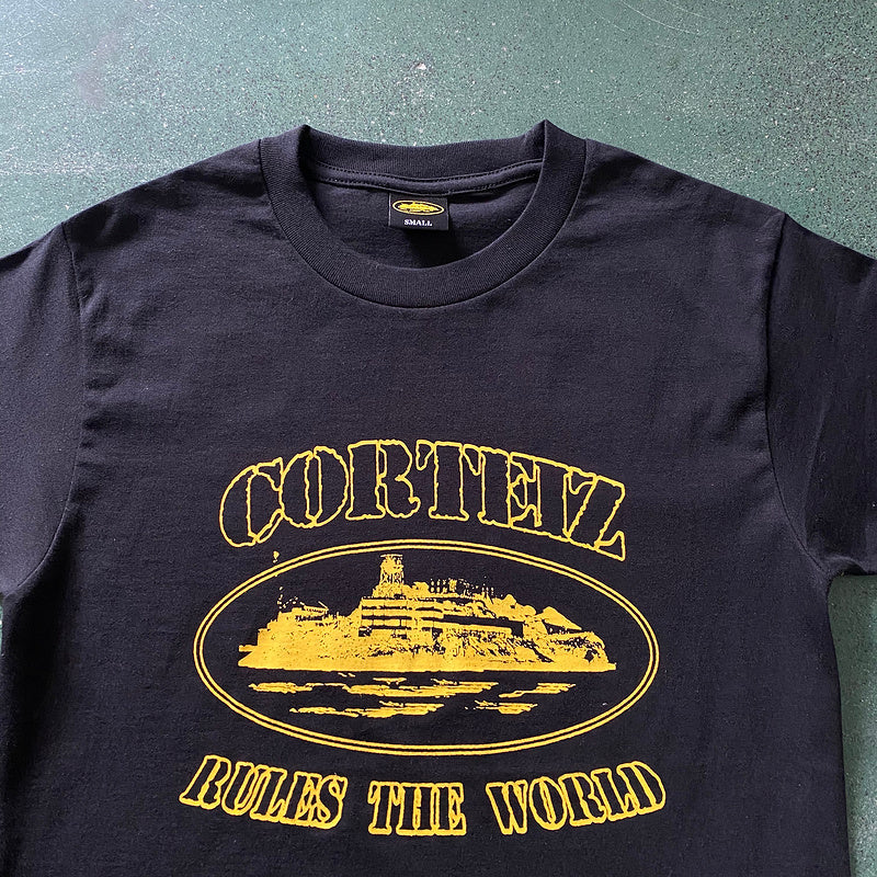 T-SHIRT CORTEIZ OG ALCATRAZ NOIR JAUNE