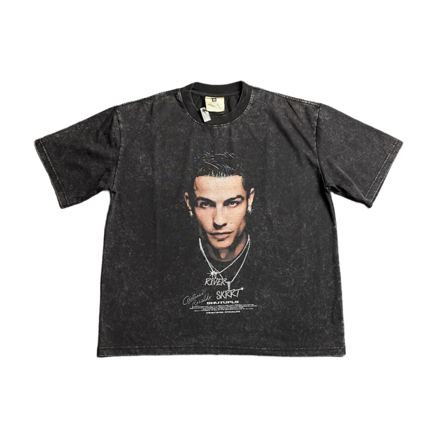 T-SHIRT ICON CR7 GRIS FONCÉ