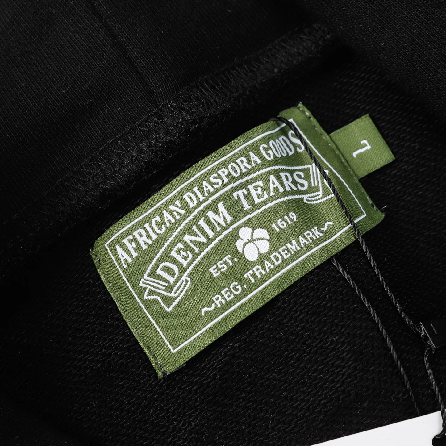 Sweat à capuche Denim Tears noir
