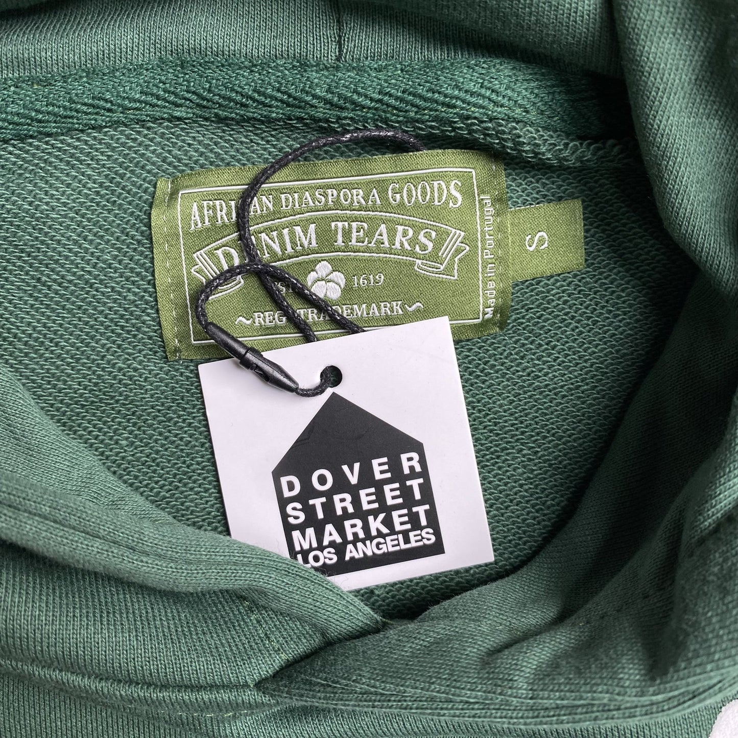 Sweat à capuche Denim Tears vert