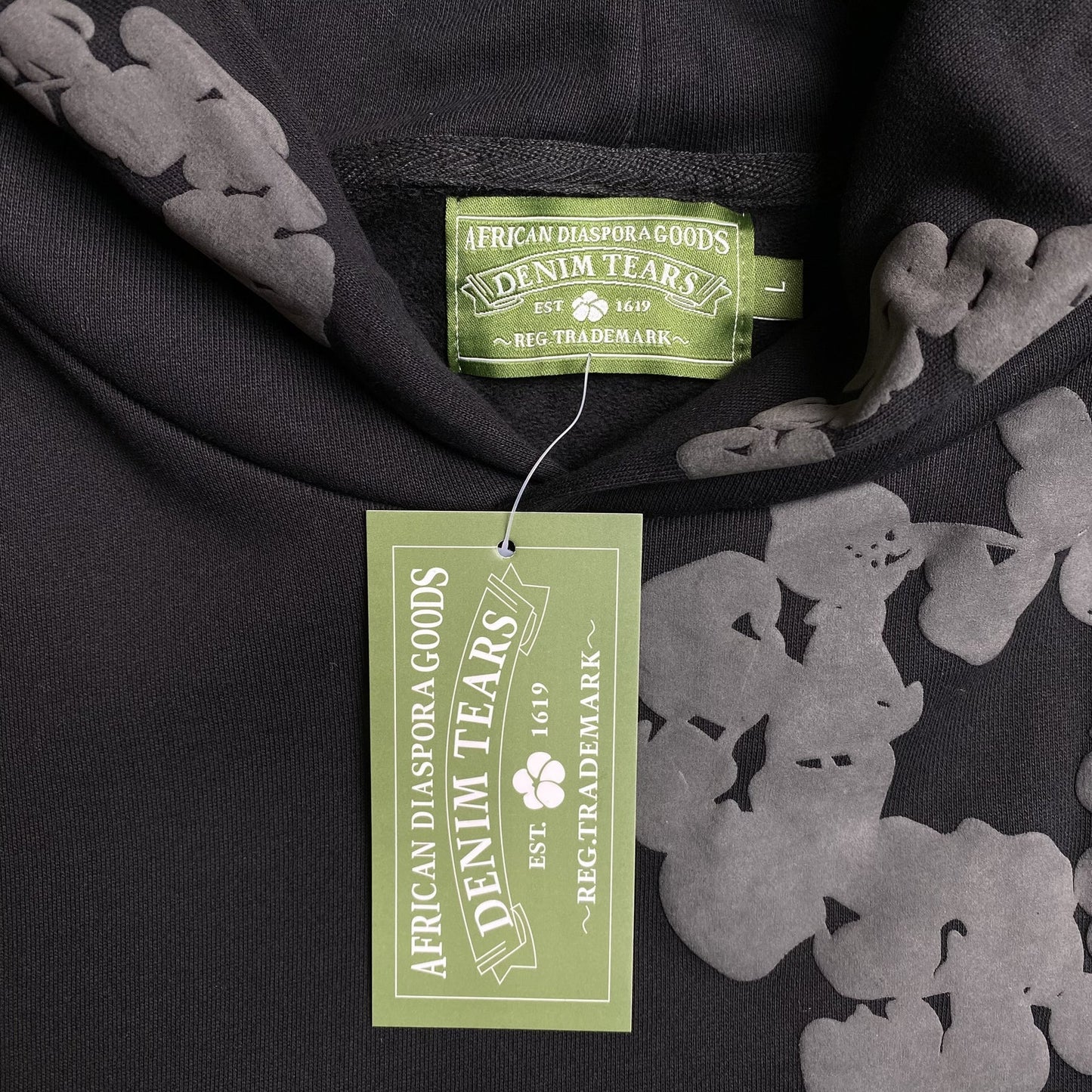 Sweat à capuche Denim Tears monochrome noir