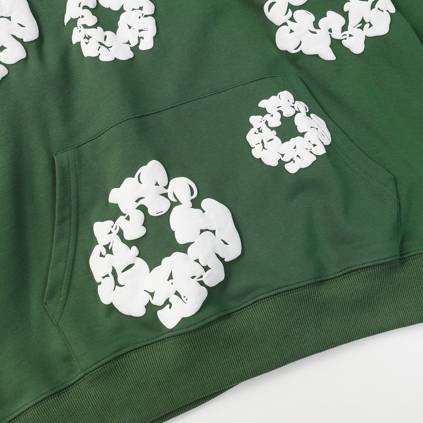Sweat à capuche Denim Tears vert foncé