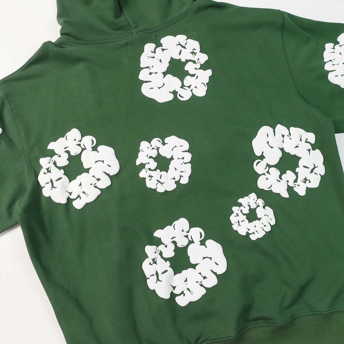 Sweat à capuche Denim Tears vert foncé