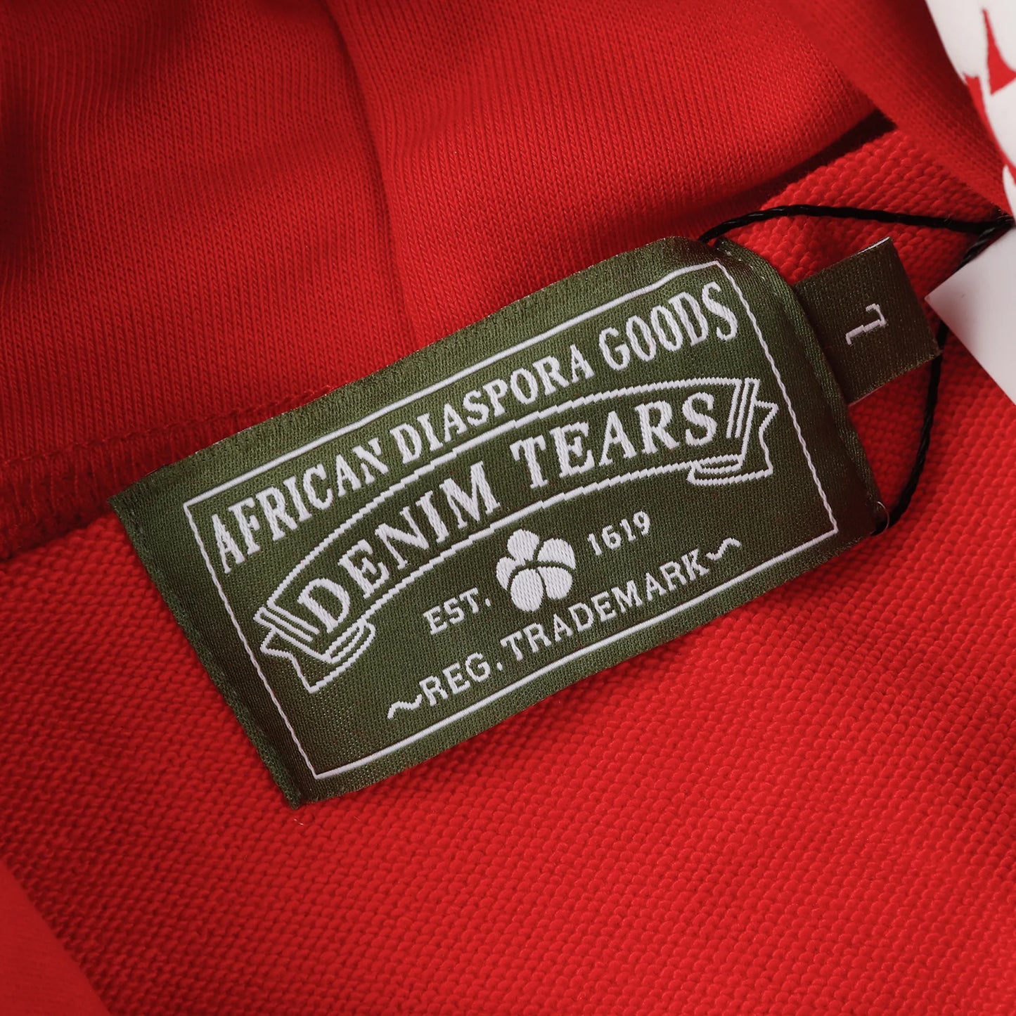 Sweat à capuche Denim Tears rouge