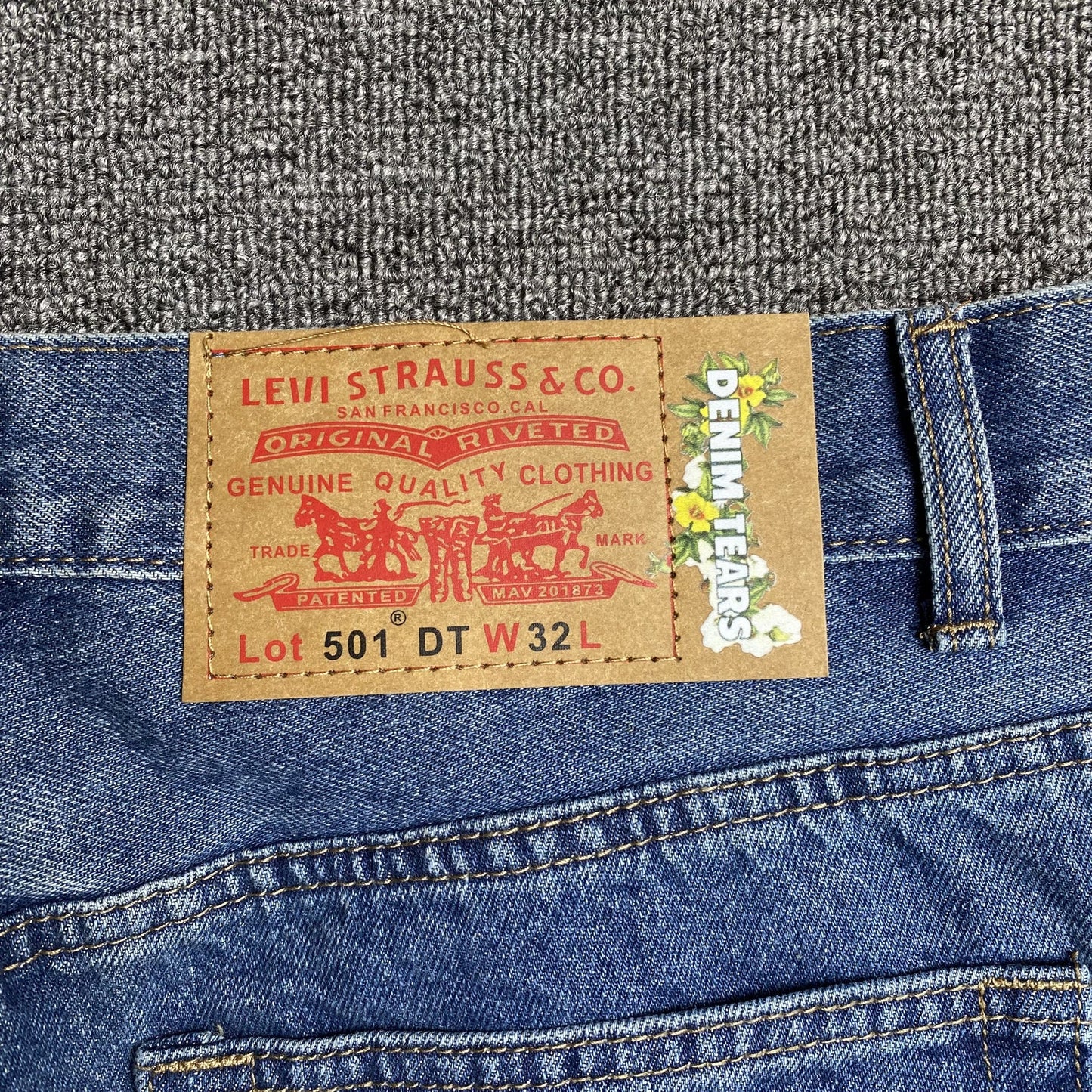Jean Denim Tears x Levi's bleu