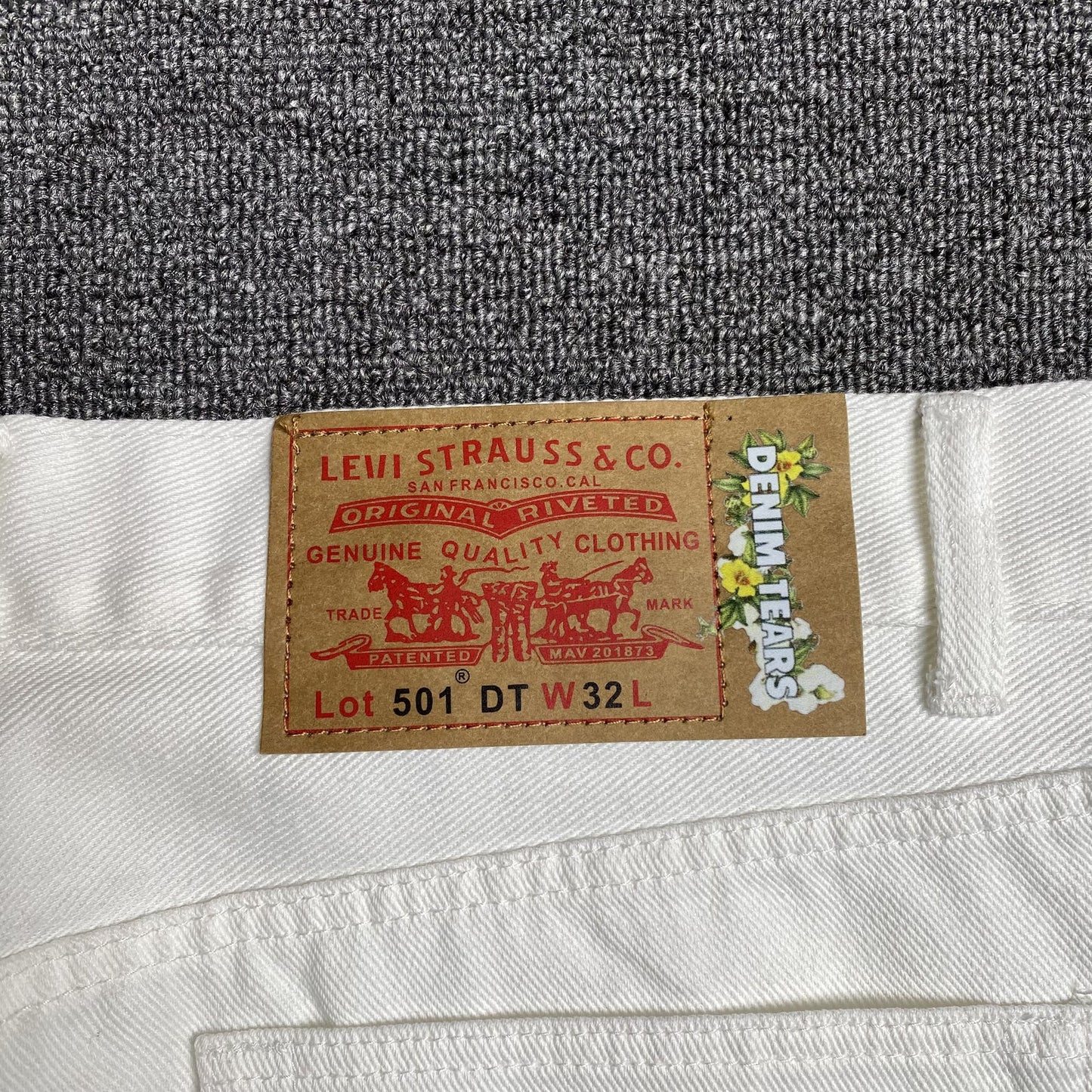 Jean Denim Tears x Levi's blanc
