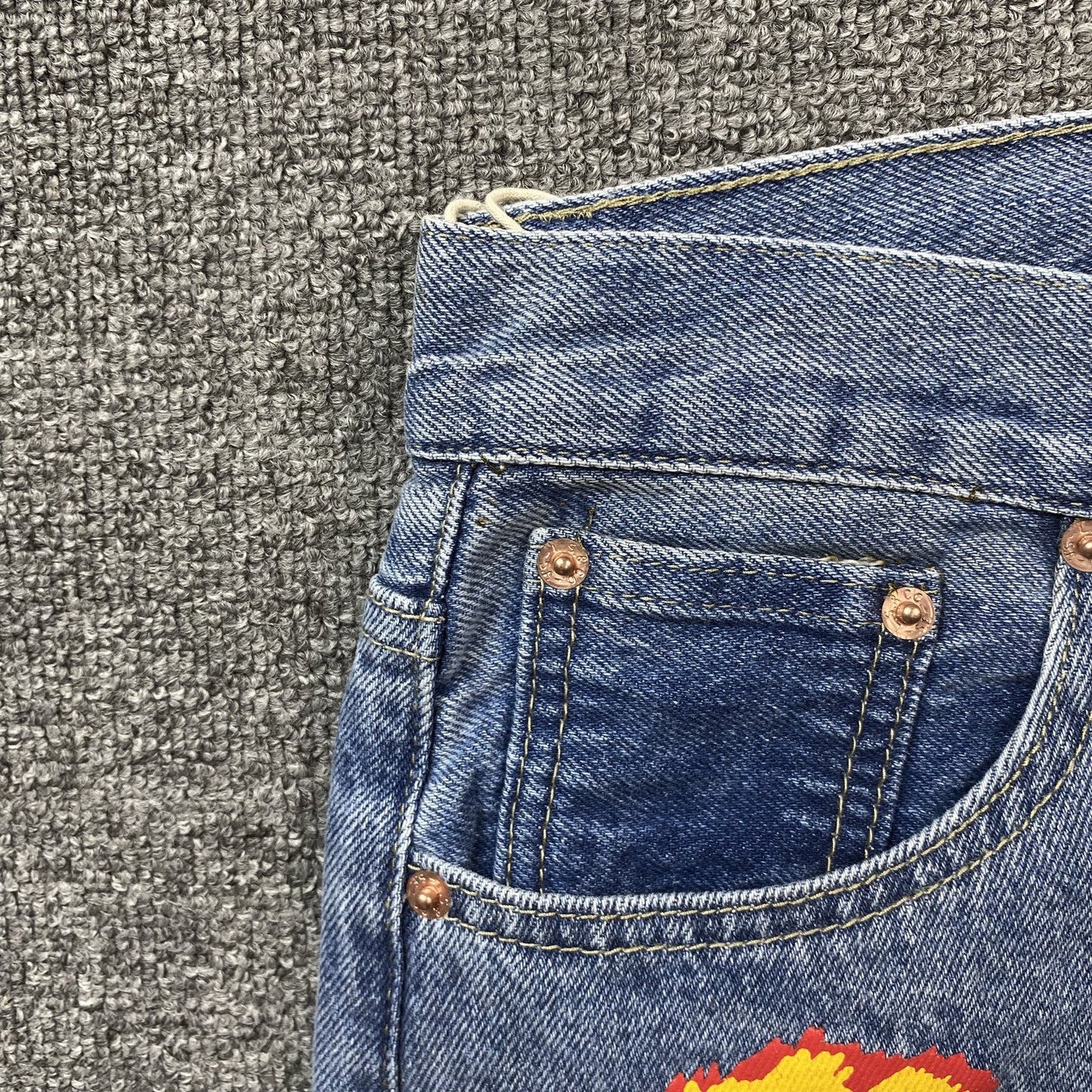Jean Denim Tears x OFFSET délavage clair
