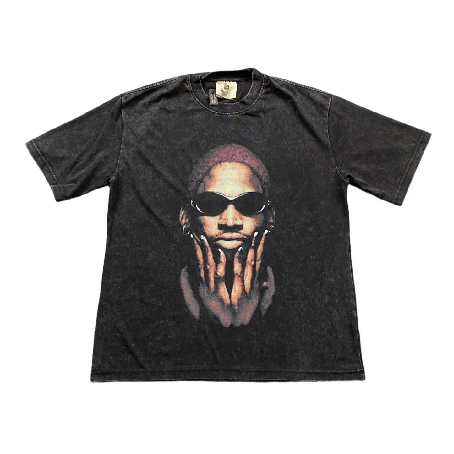 T-SHIRT ICON DENNIS RODMAN GRIS FONCÉ