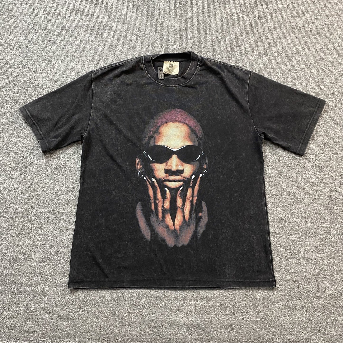 T-SHIRT ICON DENNIS RODMAN GRIS FONCÉ