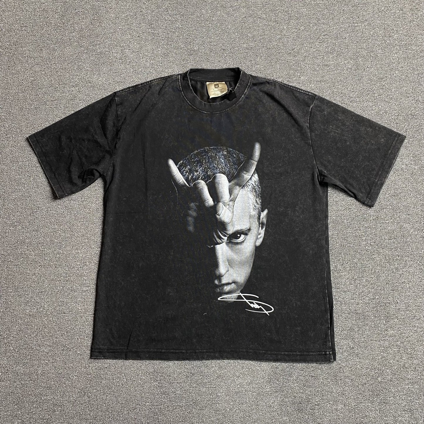 T-SHIRT ICON EMINEM GRIS FONCÉ