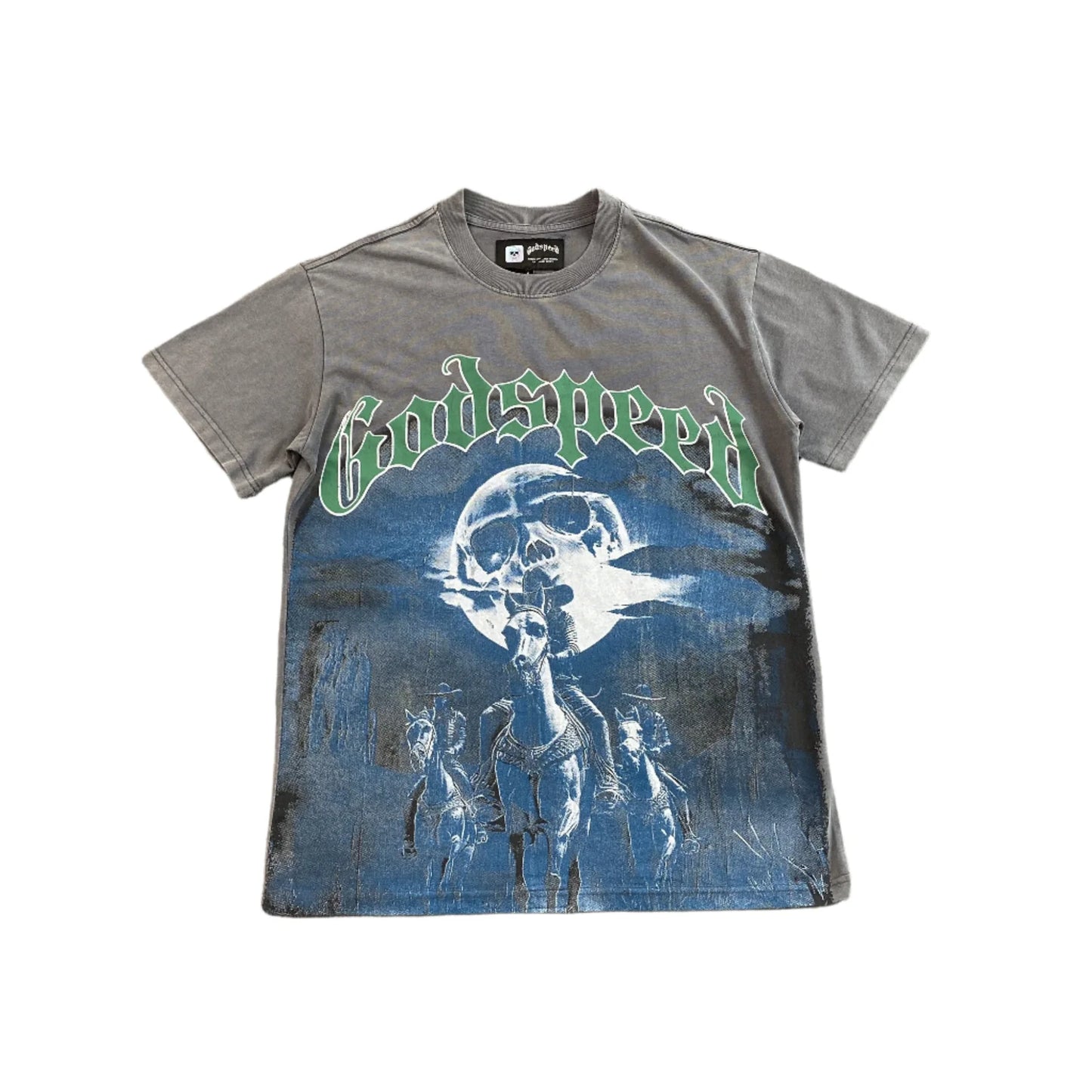 T-SHIRT GODSPEED AMIGOS GRIS DÉLAVÉ