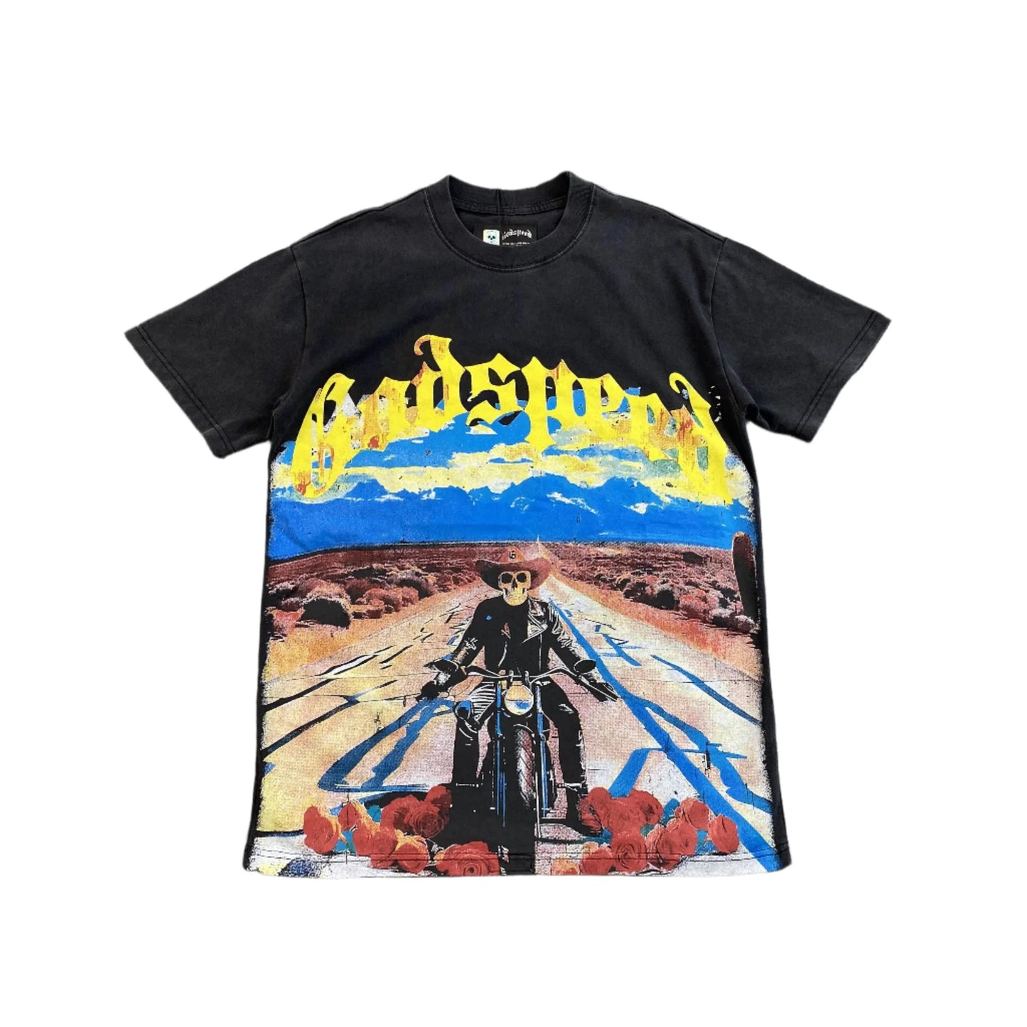 T-SHIRT GODSPEED LONG LONELY ROAD NOIR