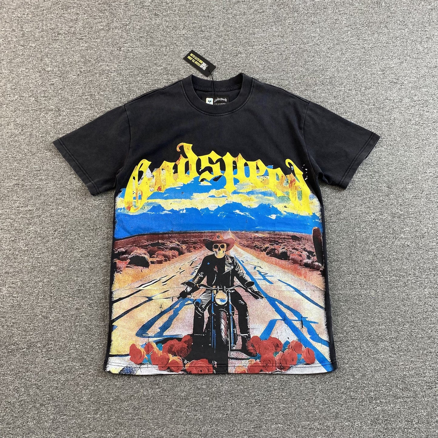 T-SHIRT GODSPEED LONG LONELY ROAD NOIR