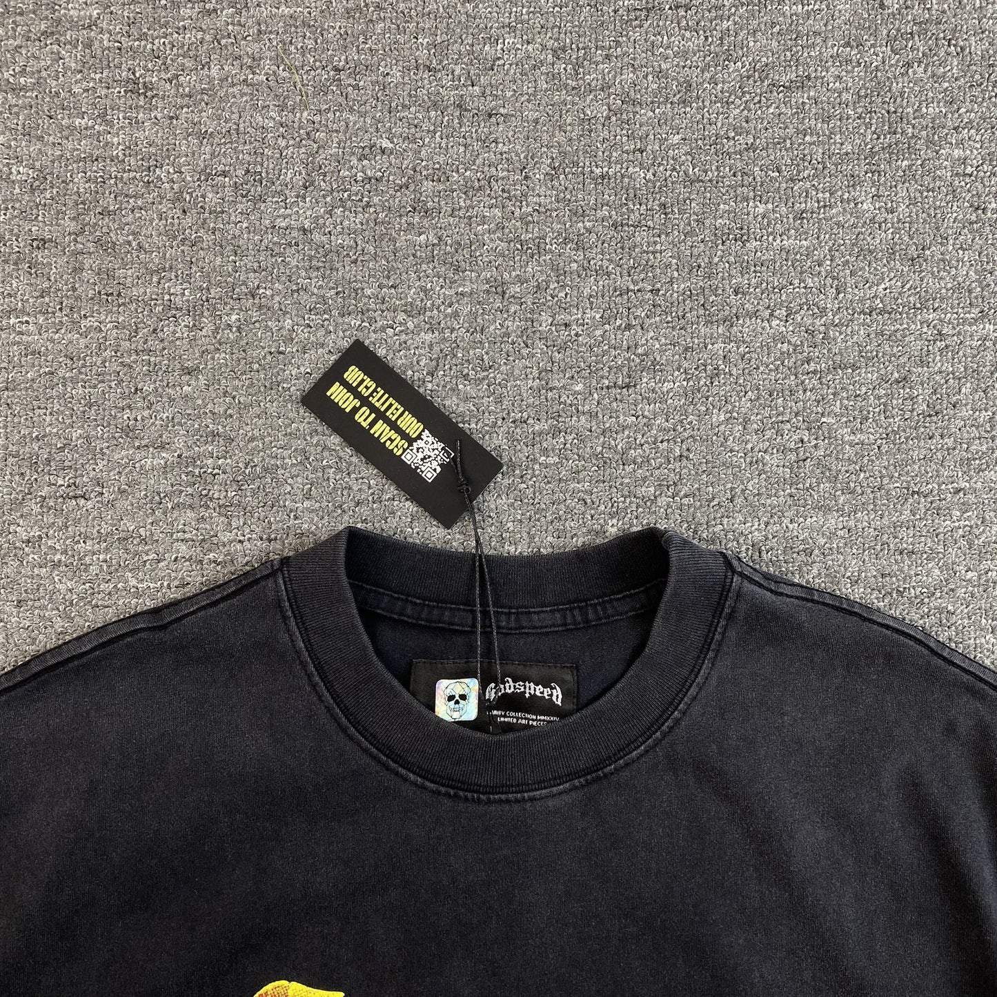 T-SHIRT GODSPEED LONG LONELY ROAD NOIR