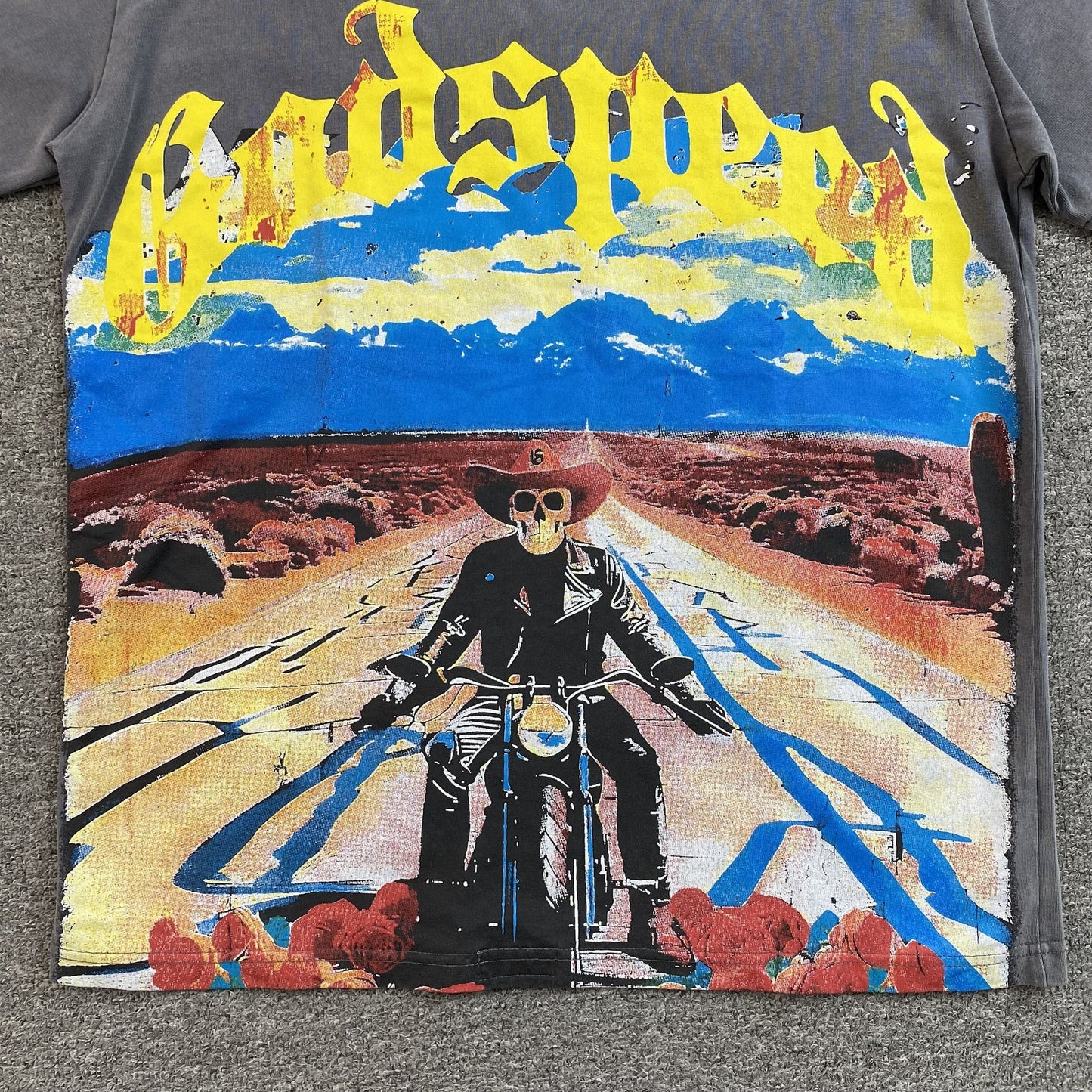 T-SHIRT LONGUE ROUTE SOLITAIRE GRIS GODSPEED