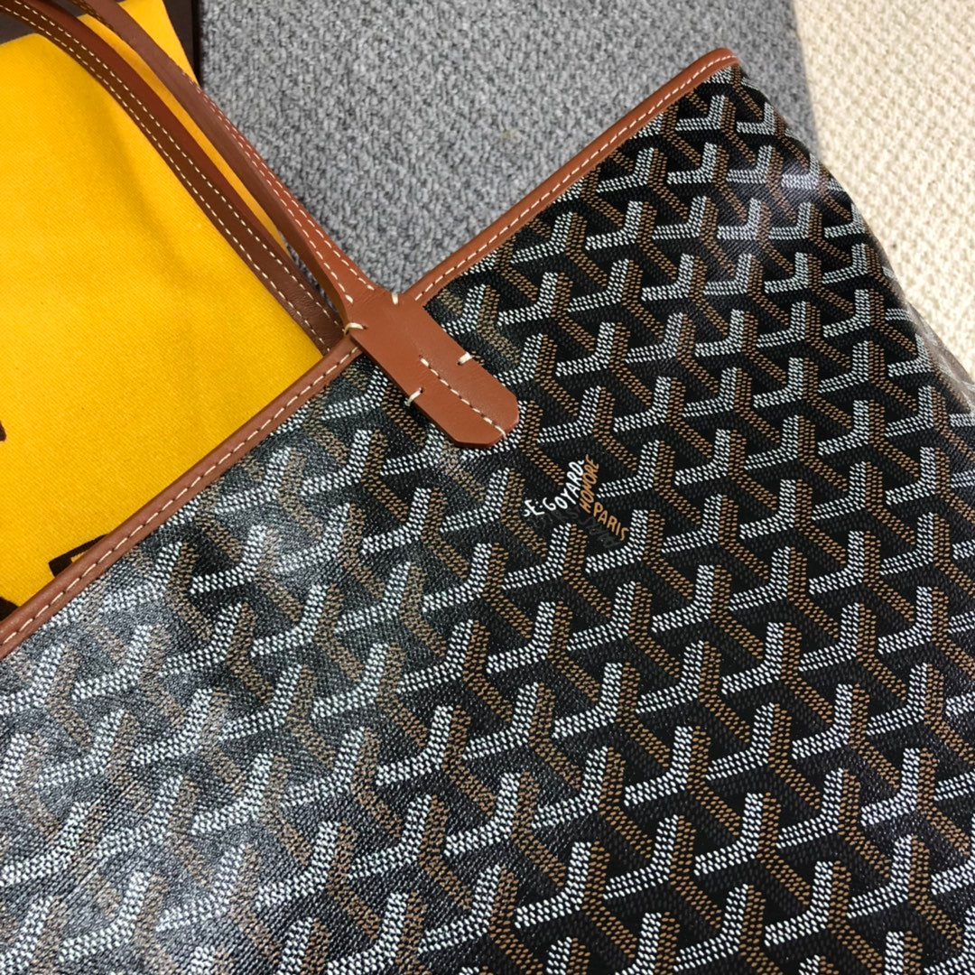 SAC GOYARD ARTOIS PM TOTE BAG noir & TAN