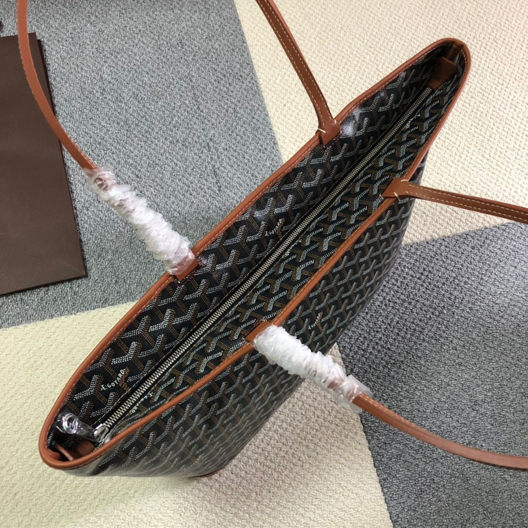 SAC GOYARD ARTOIS PM TOTE BAG noir & TAN