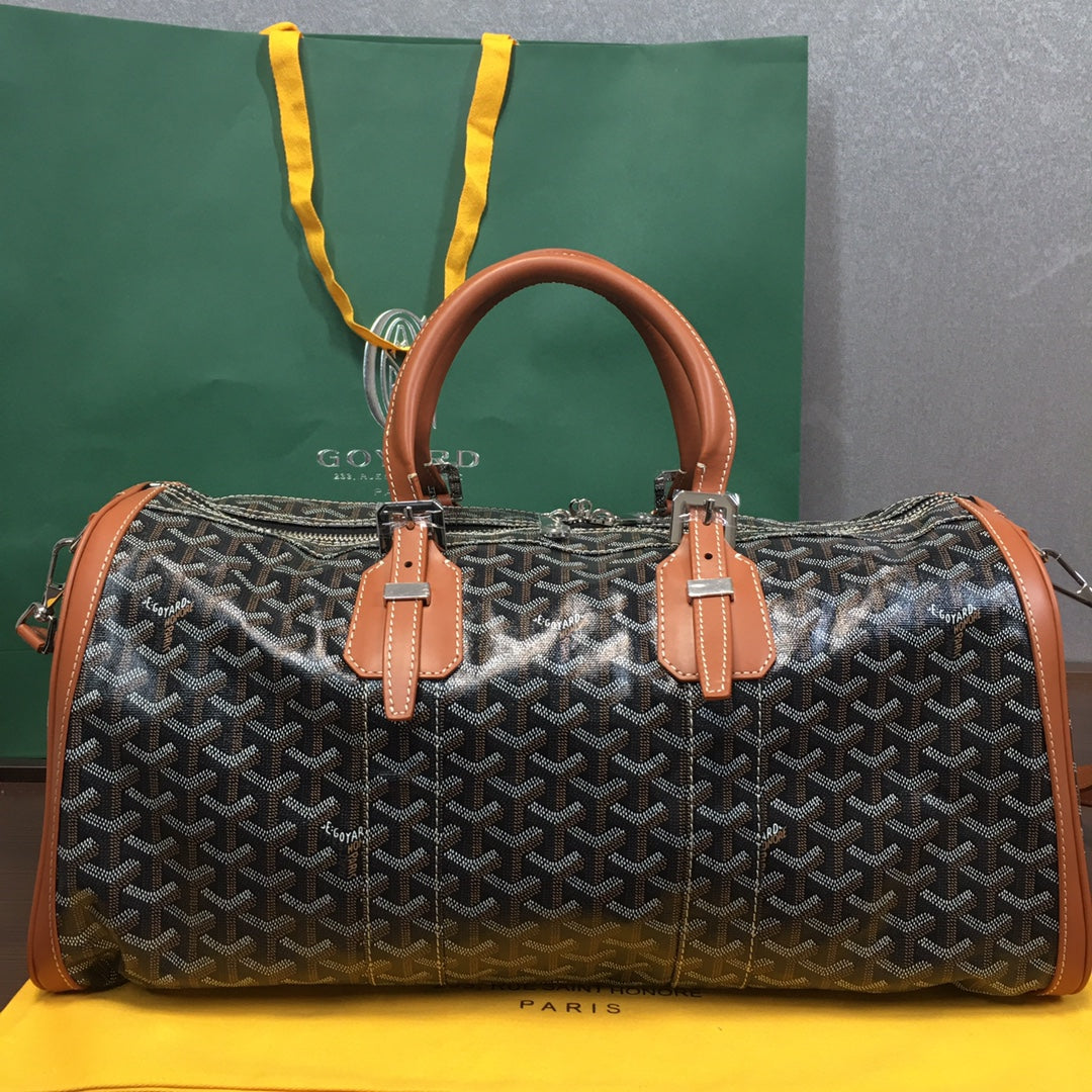 SAC GOYARD BOSTON 50 TRAVEL BAG noir & TAN
