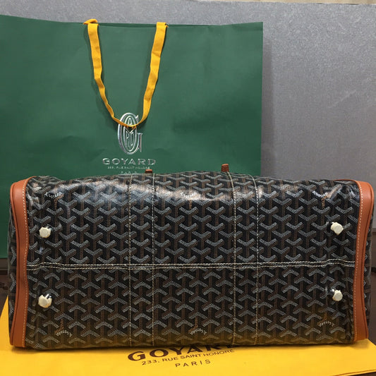 SAC GOYARD BOSTON 50 TRAVEL BAG noir & TAN