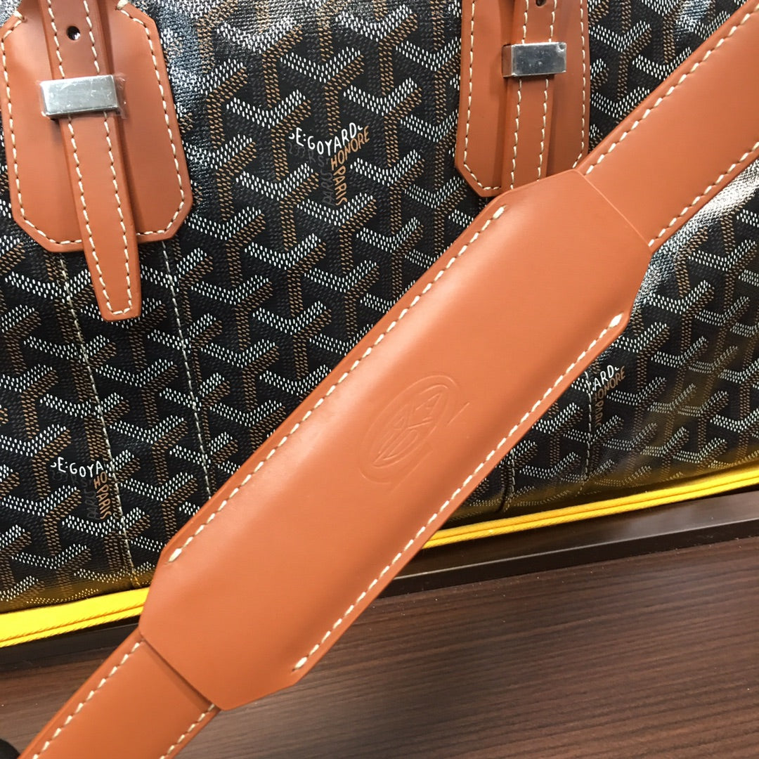 SAC GOYARD BOSTON 50 TRAVEL BAG noir & TAN