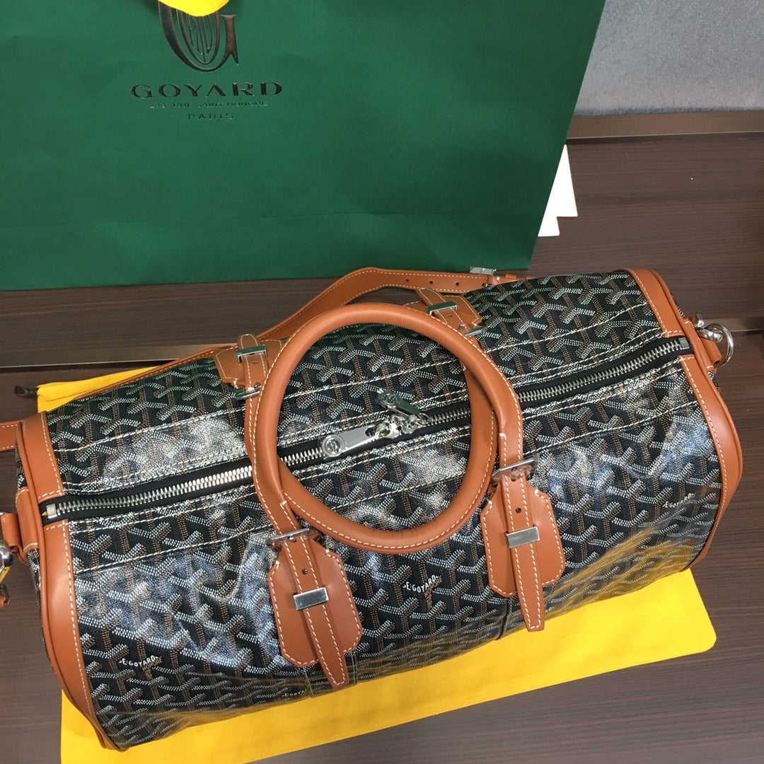 SAC GOYARD BOSTON 50 TRAVEL BAG noir & TAN