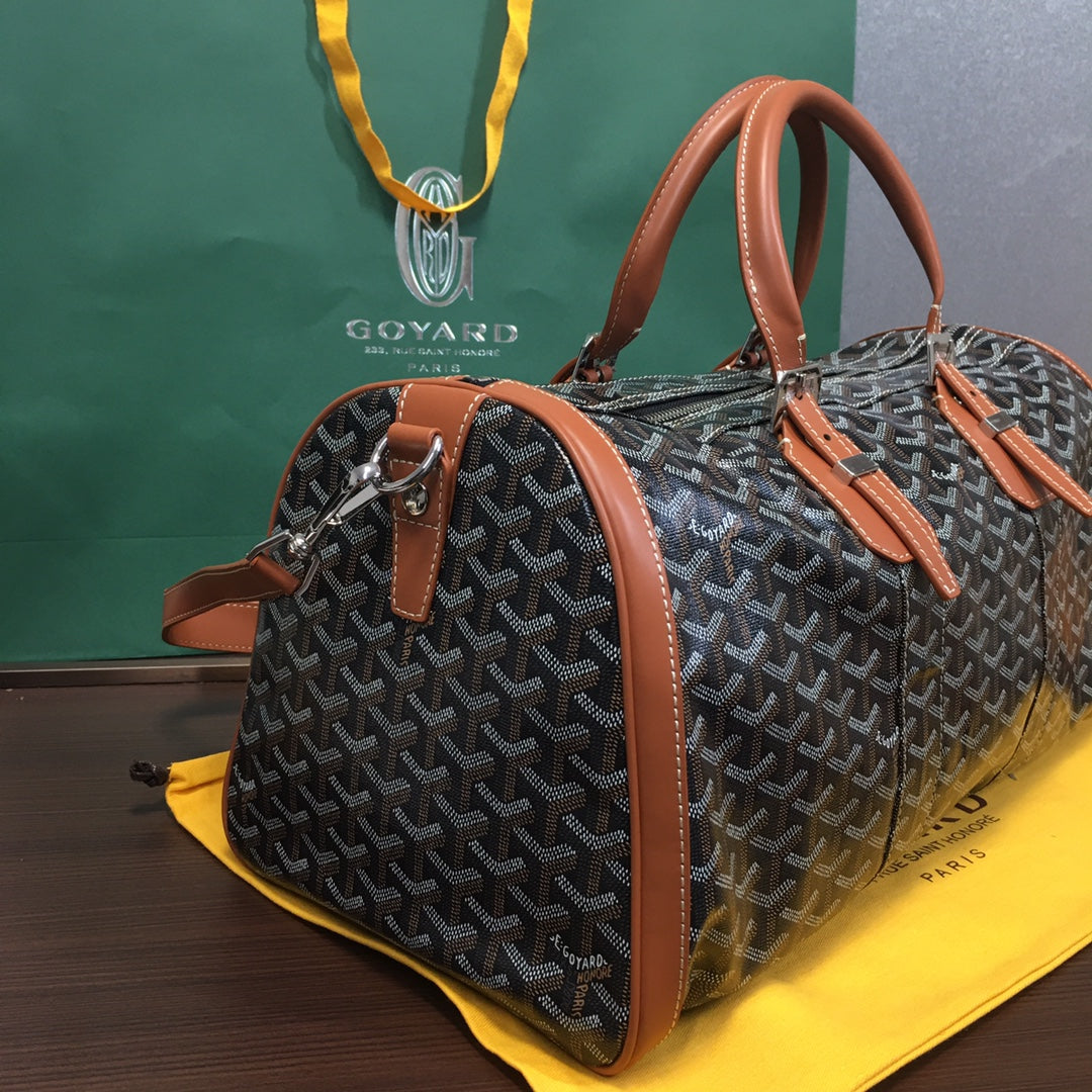 SAC GOYARD BOSTON 50 TRAVEL BAG noir & TAN