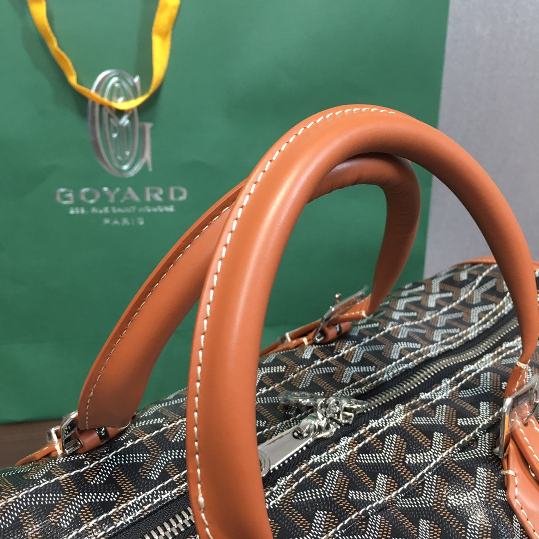 SAC GOYARD BOSTON 50 TRAVEL BAG noir & TAN