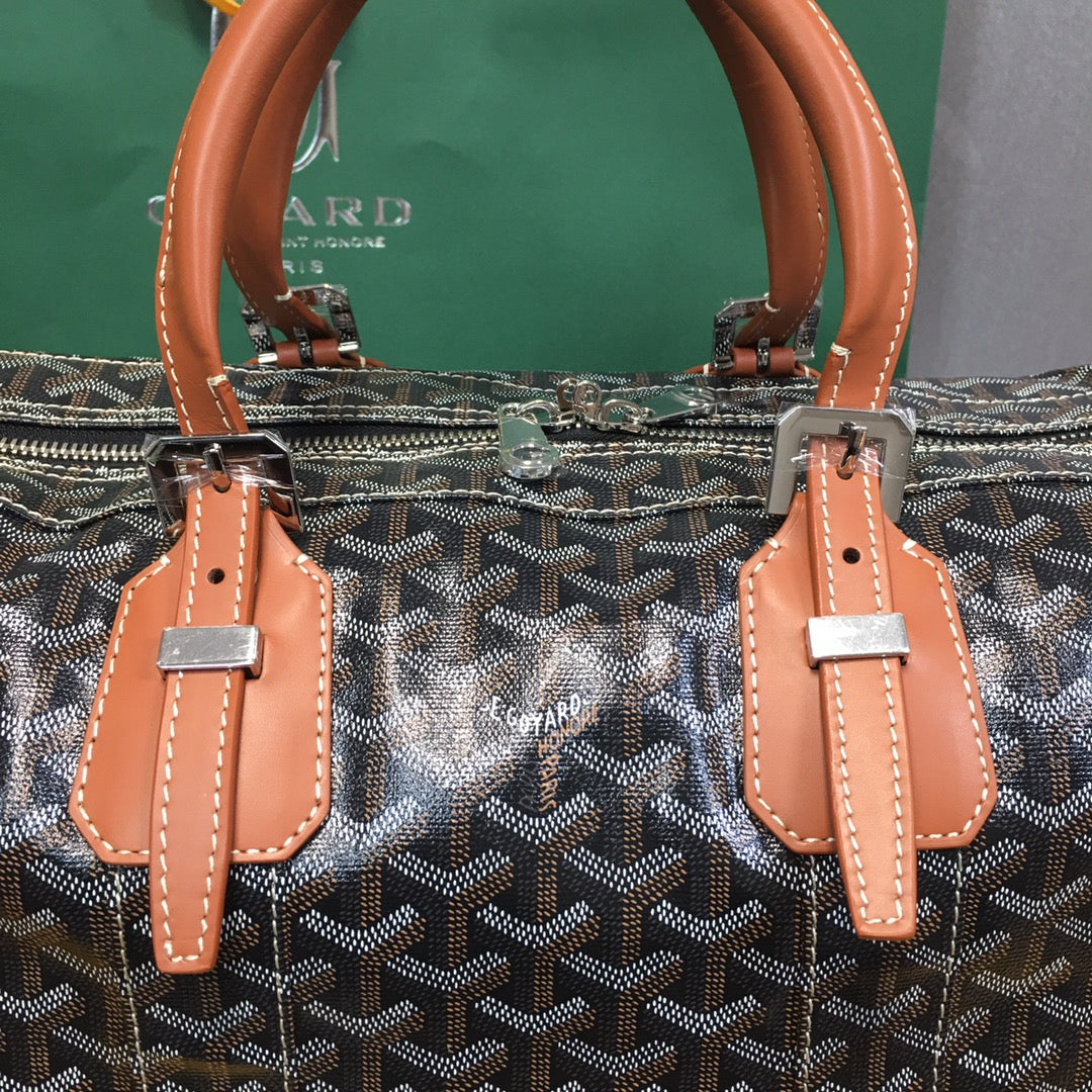 SAC GOYARD BOSTON 50 TRAVEL BAG noir & TAN