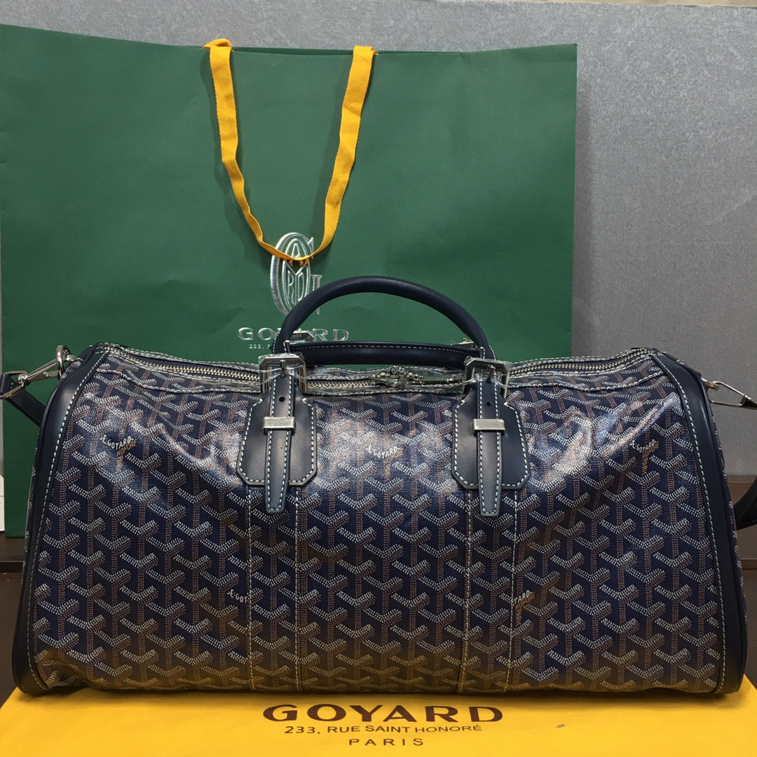 SAC GOYARD BOSTON 50 TRAVEL BAG NAVY