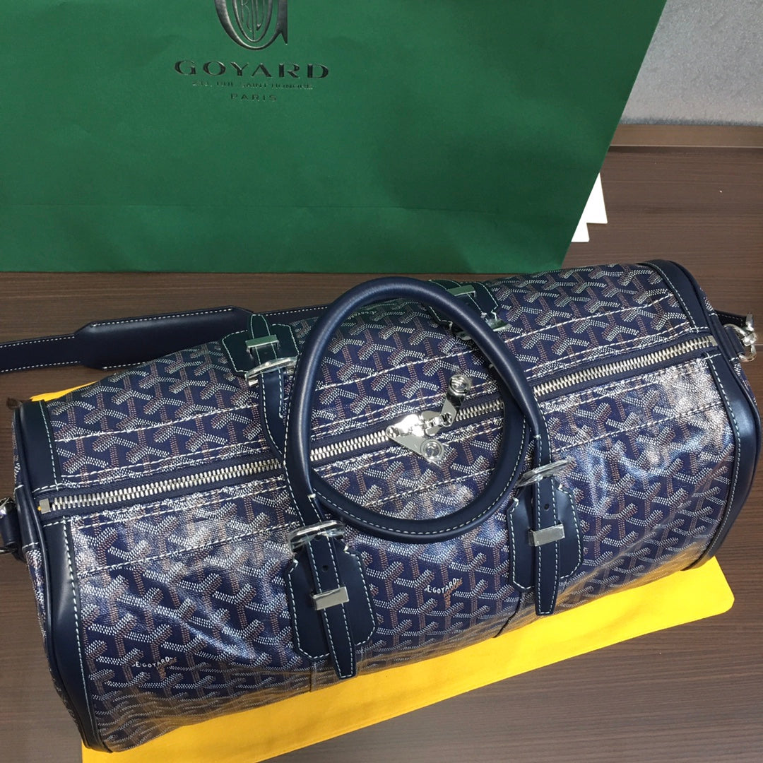 SAC GOYARD BOSTON 50 TRAVEL BAG NAVY