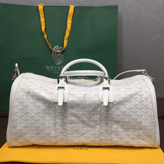 SAC GOYARD BOSTON 50 TRAVEL BAG blanc