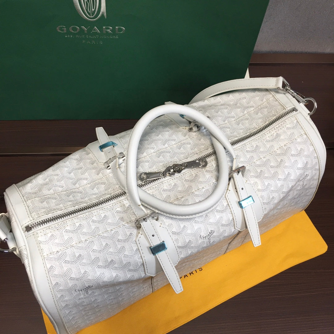 SAC GOYARD BOSTON 50 TRAVEL BAG blanc