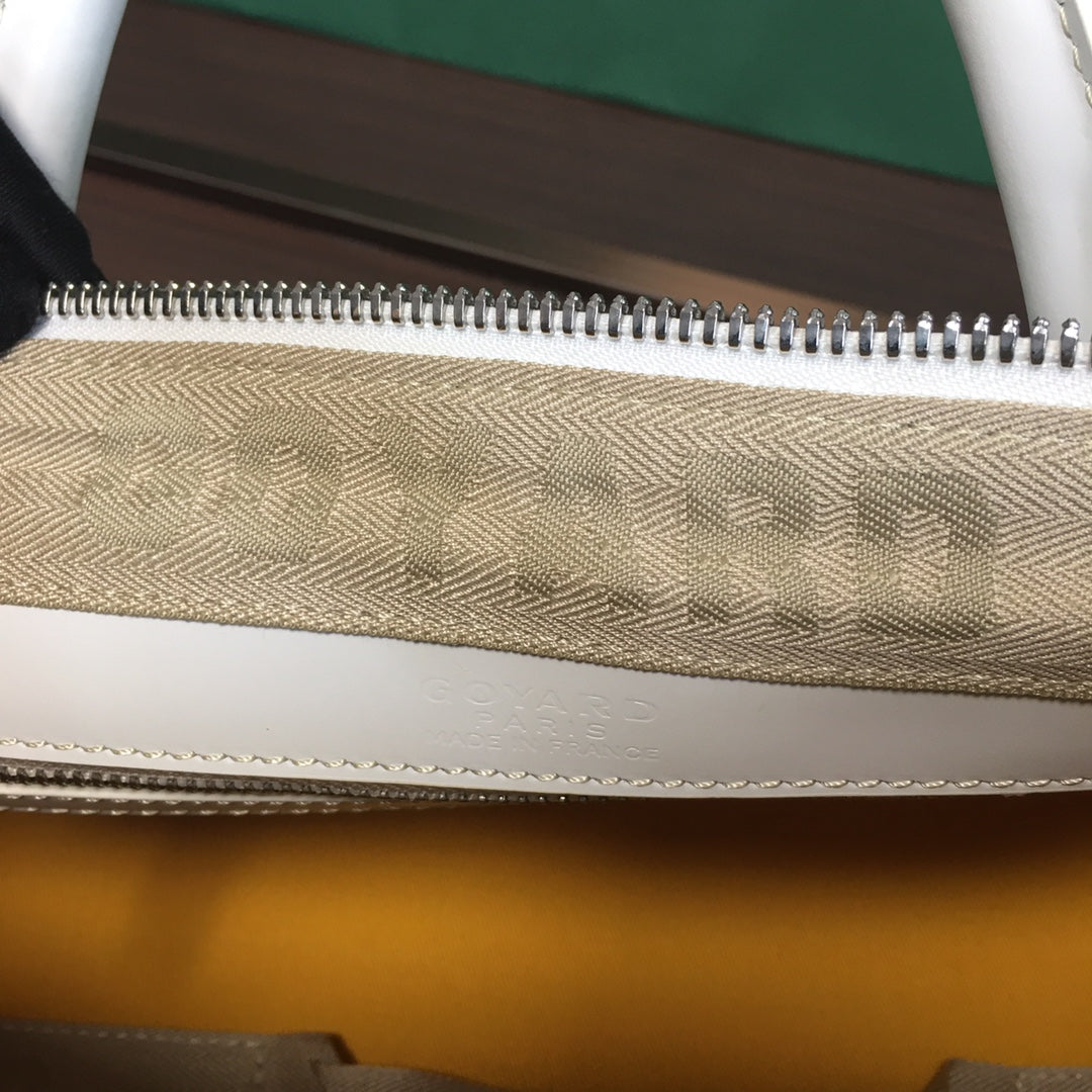 SAC GOYARD BOSTON 50 TRAVEL BAG blanc