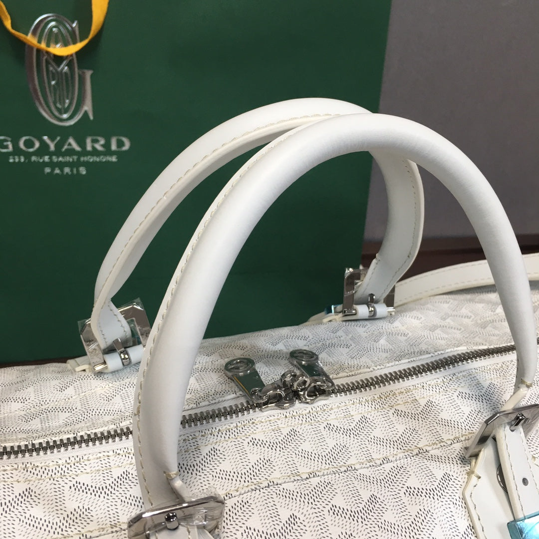 SAC GOYARD BOSTON 50 TRAVEL BAG blanc
