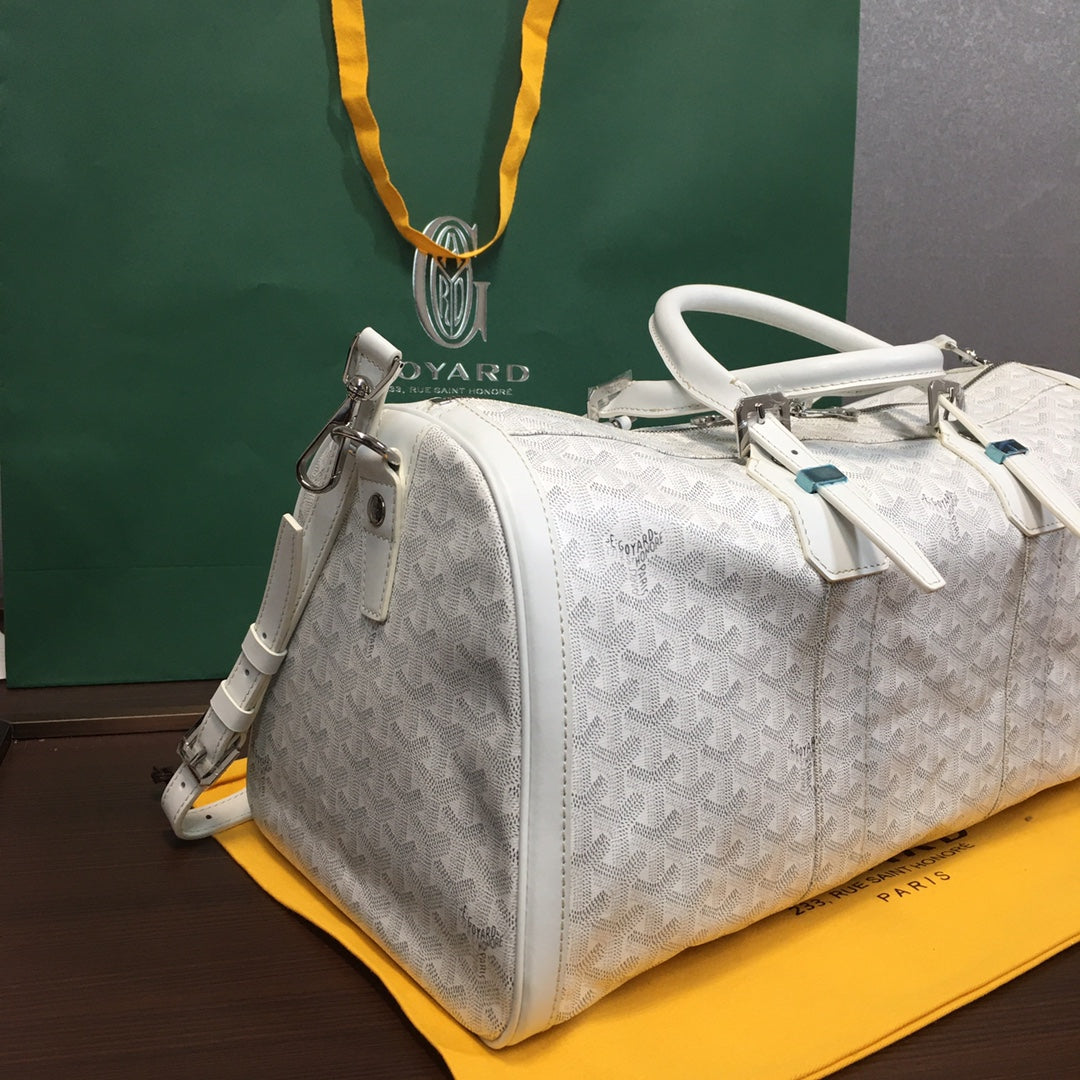 SAC GOYARD BOSTON 50 TRAVEL BAG blanc