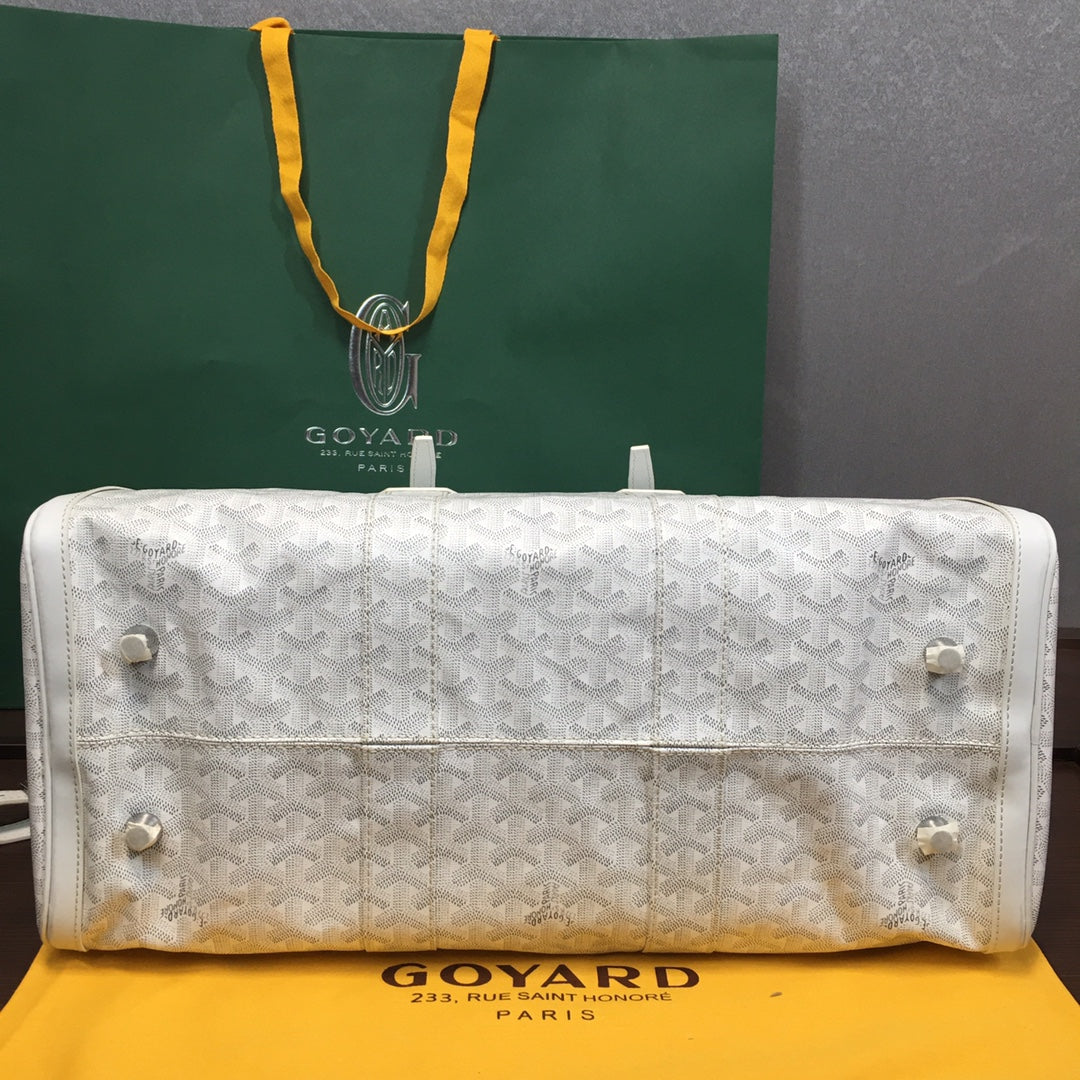 SAC GOYARD BOSTON 50 TRAVEL BAG blanc